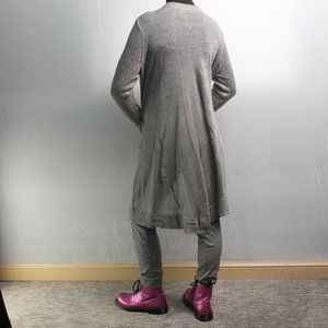 Soft Surroundings lightweight Long Gray Cardigan with Pockets Women's PM